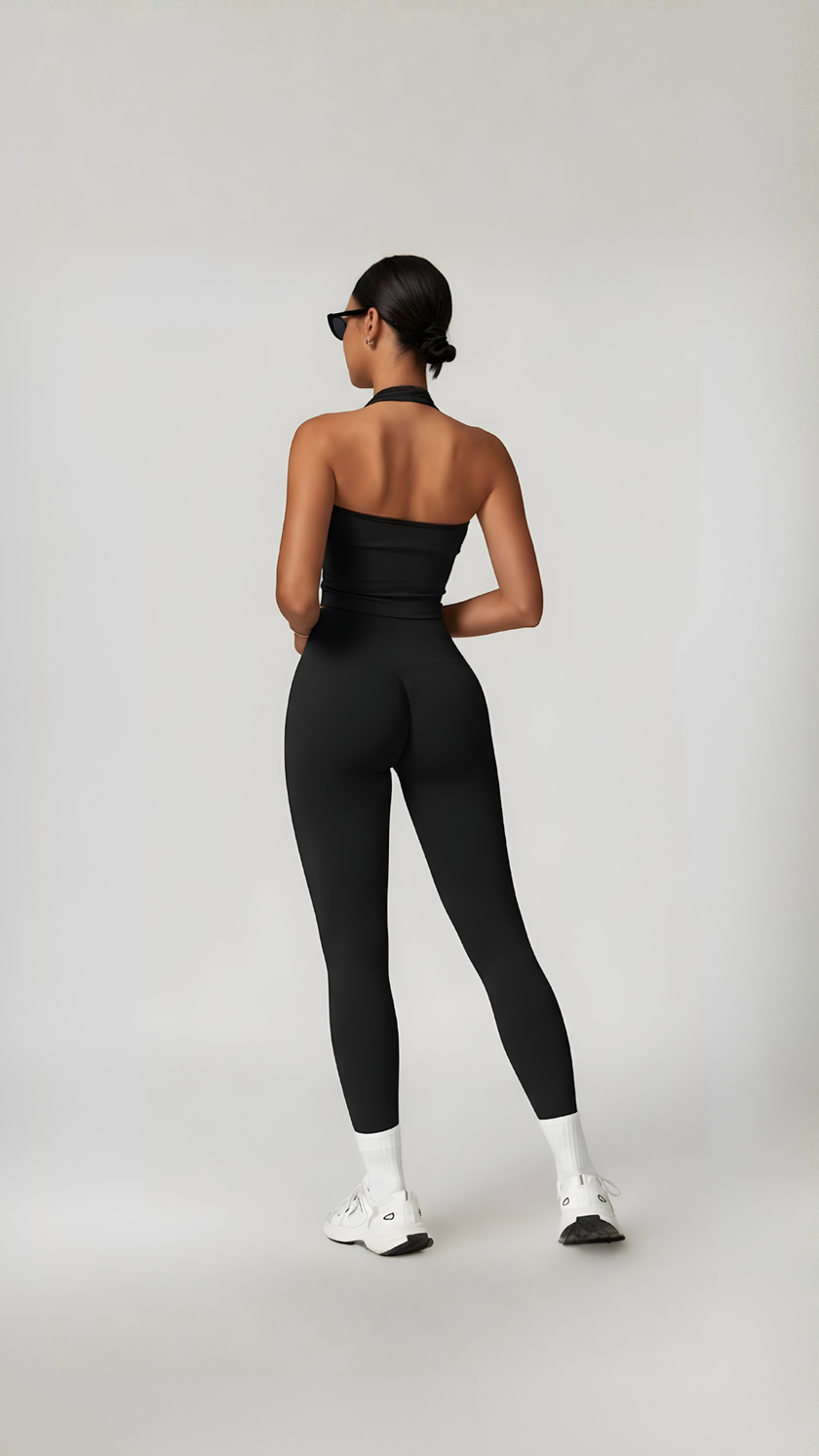 Seamless High-Waist Leggings - Black - AIRE