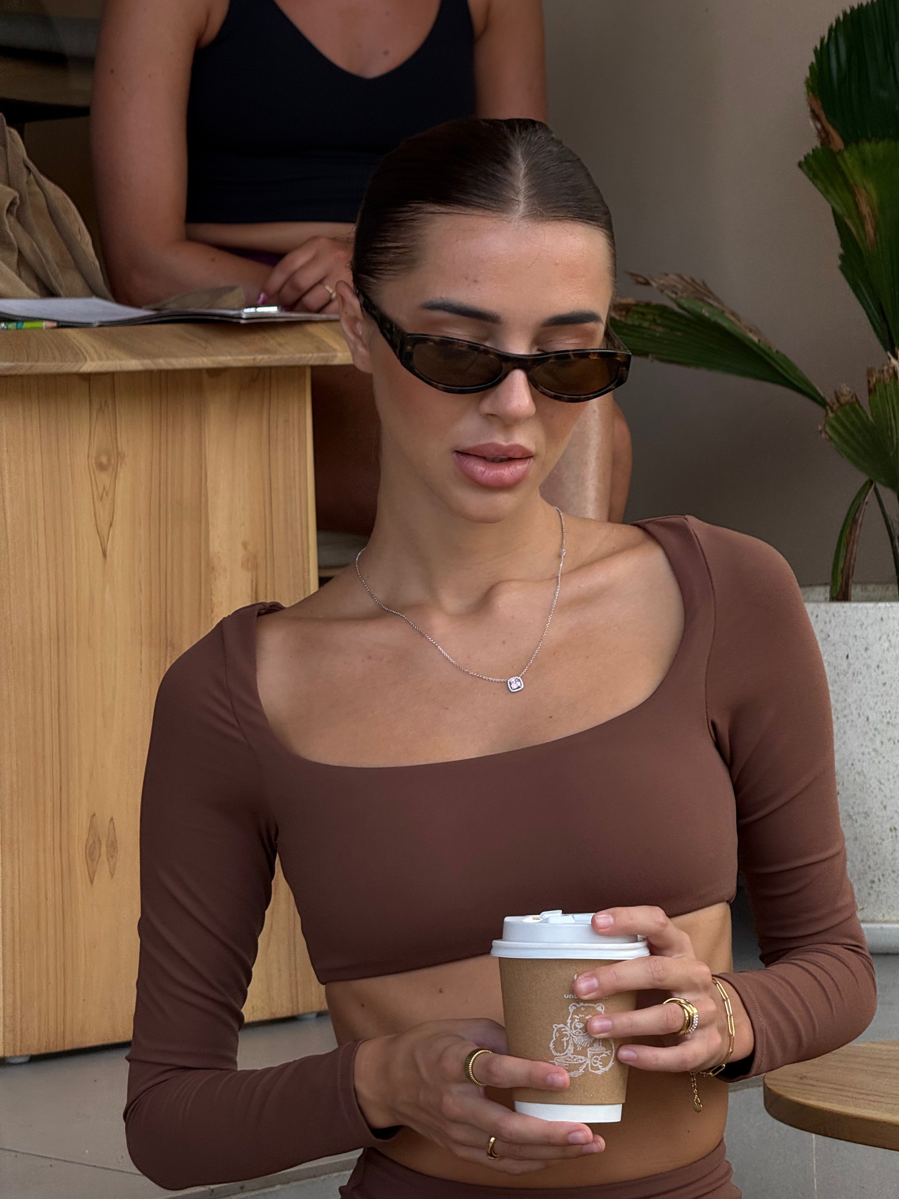 Flow Long-Sleeve Top - Brown