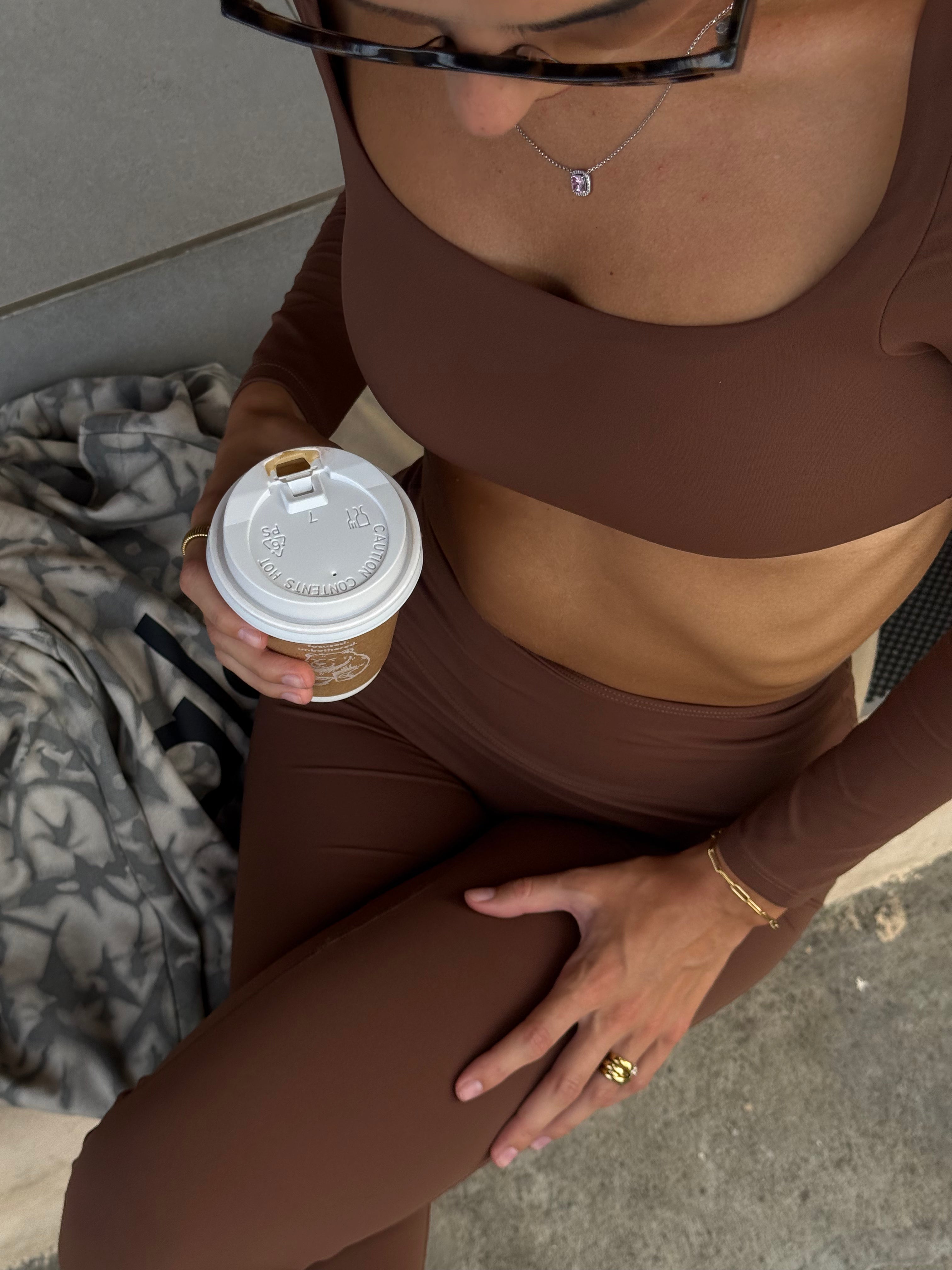Flow Long-Sleeve Top - Brown
