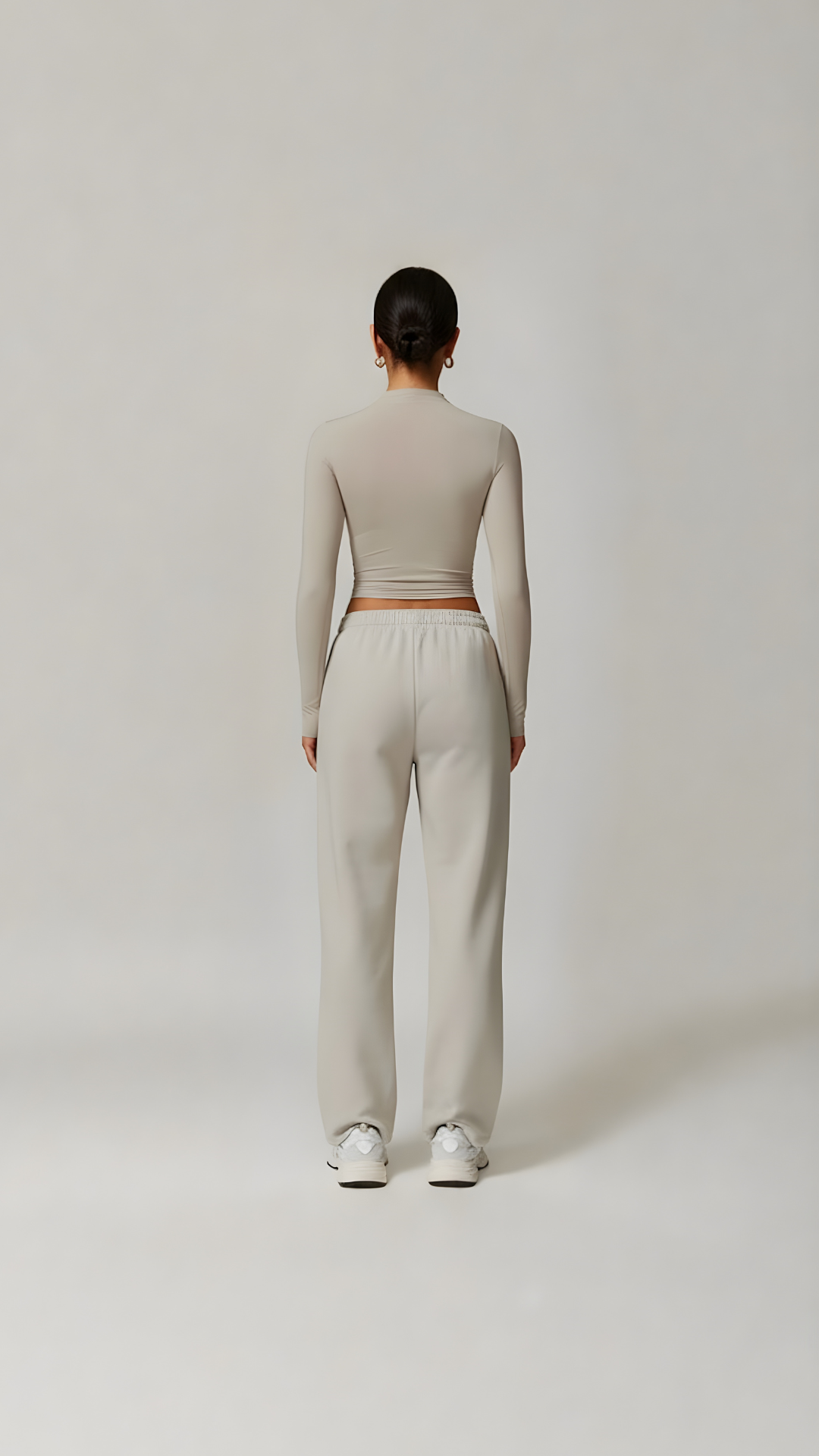 Lounge Long Sleeve Top - Beige - AIRE