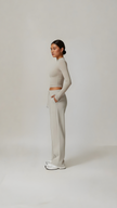 Lounge Long Sleeve Top - Beige - AIRE