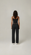Lounge Vest Top - Black - AIRE