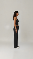 Lounge Vest Top - Black - AIRE