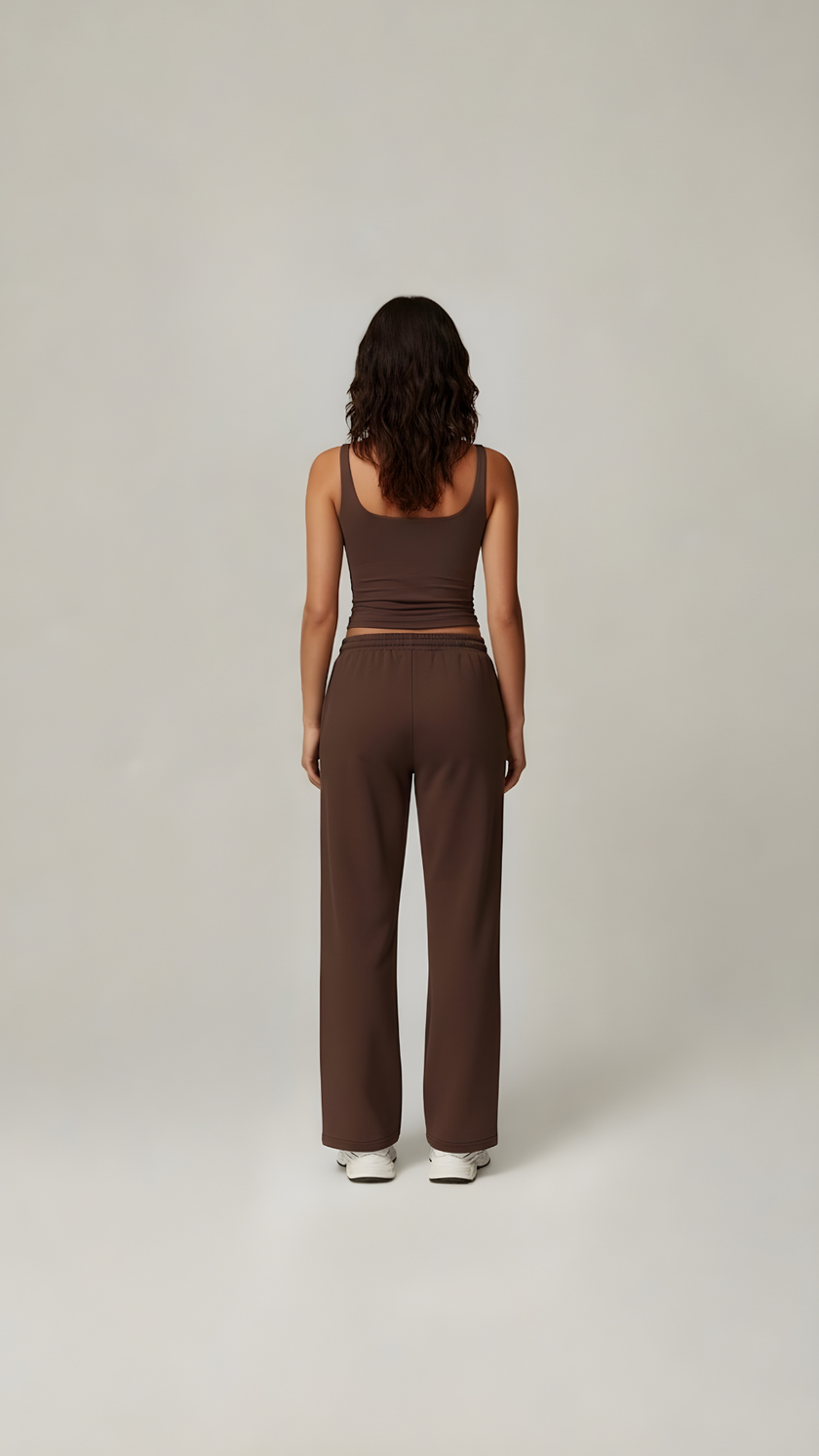 Lounge Vest Top - Brown - AIRE
