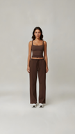 Lounge Vest Top - Brown - AIRE