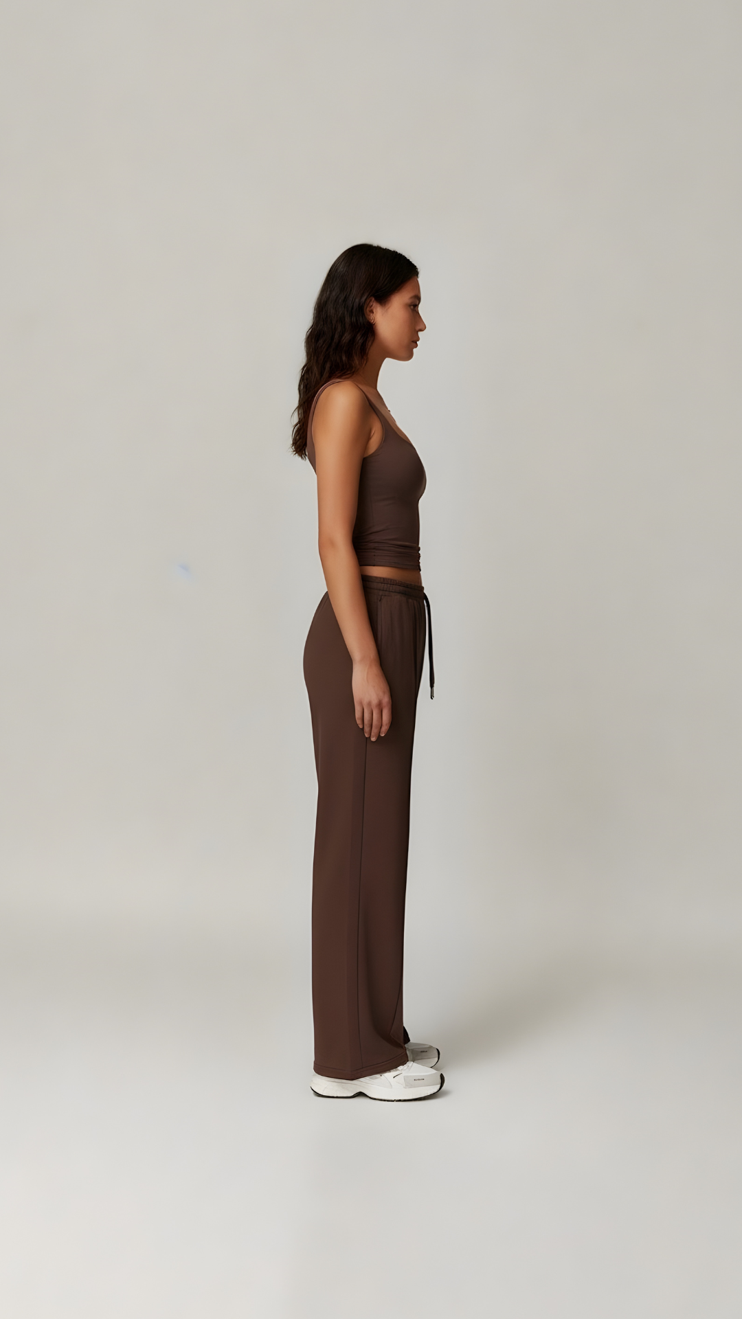 Lounge Vest Top - Brown - AIRE