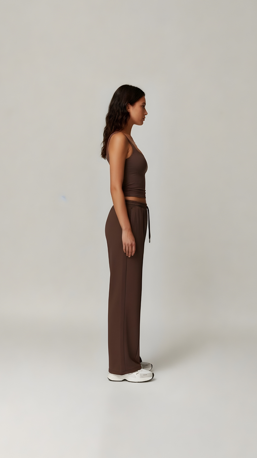Lounge Vest Top - Brown - AIRE