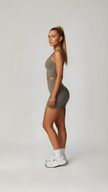 Seamless Scrunch-Bum Shorts - Beige - AIRE