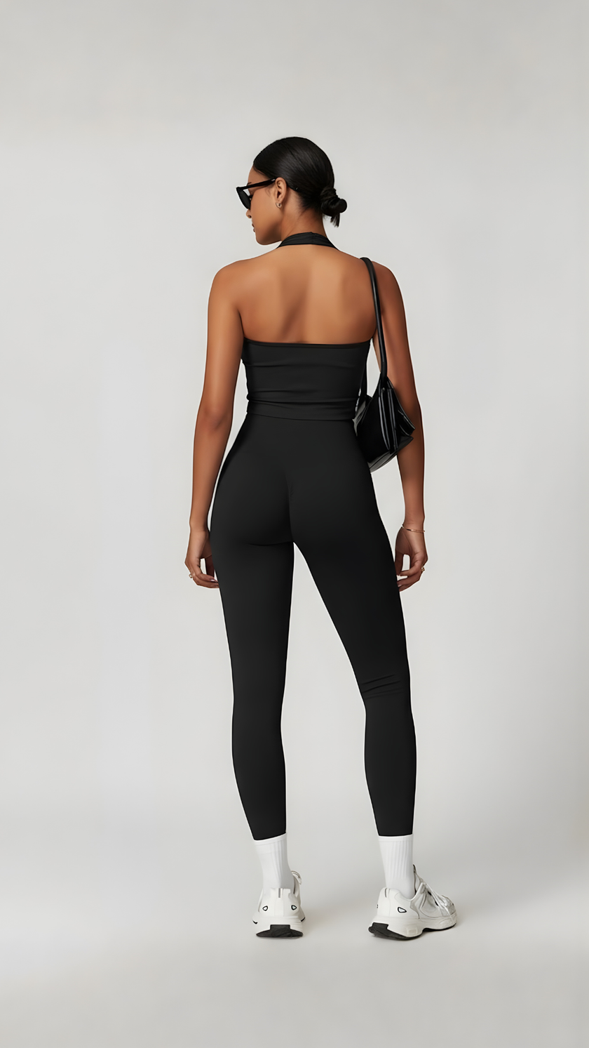 Seamless High-Waist Leggings - Black - AIRE