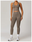 Seamless High-Waist Leggings - Beige - AIRE